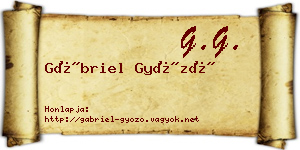 Gábriel Győző névjegykártya